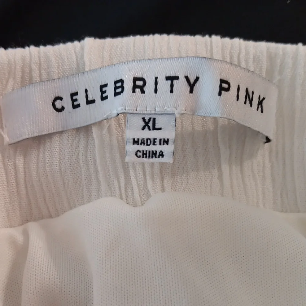 Celebrity Pink White Ruffled Asymmetrical Maxi Skirt XL NWT - Picture 4 of 4